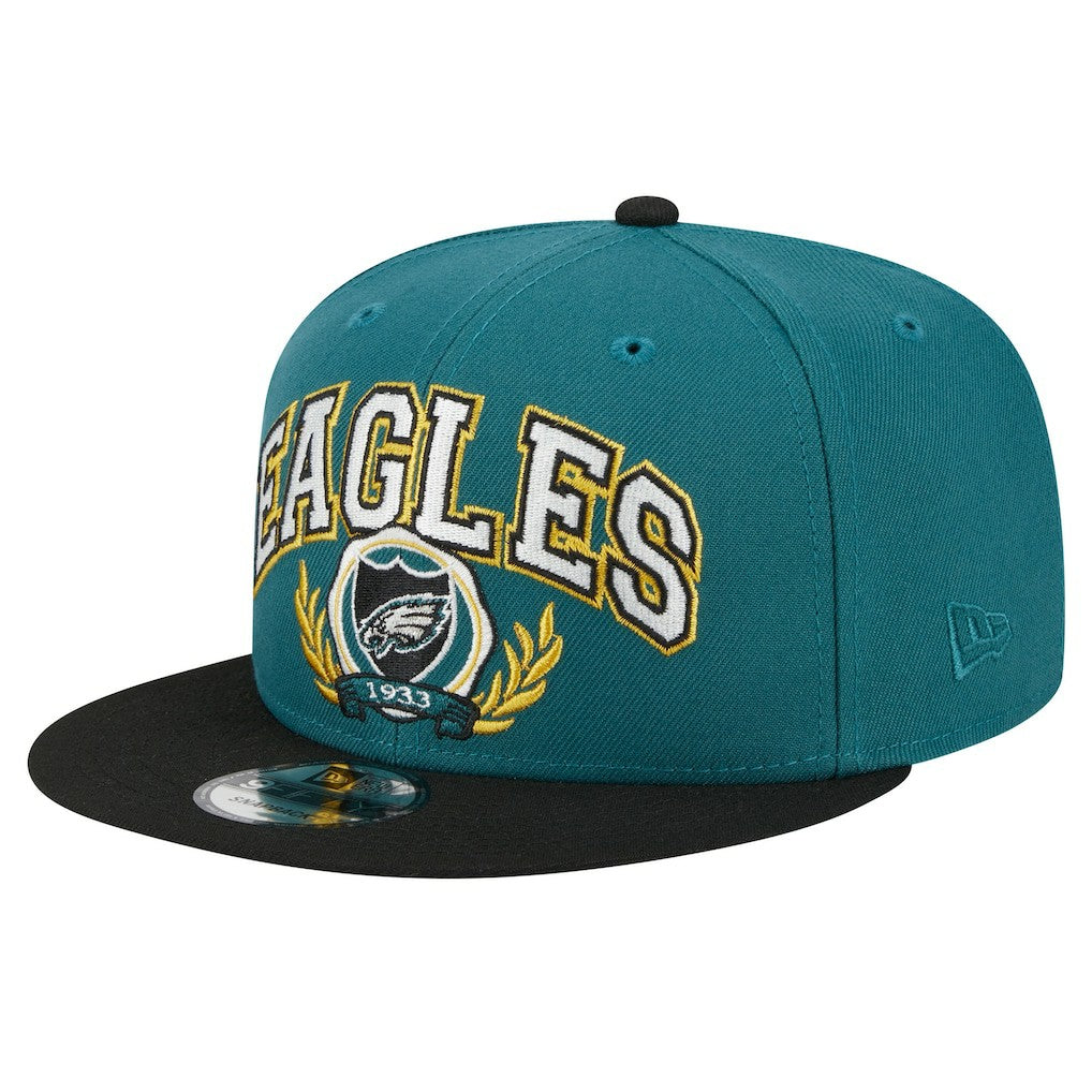 Philadelphia Eagles New Era Team Establish 9FIFTY Snapback Hat Midnight Green/Black