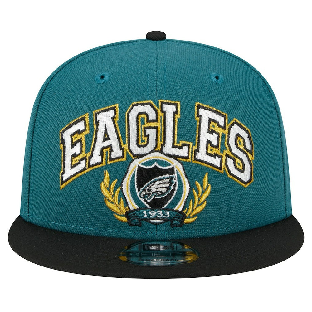 Philadelphia Eagles New Era Team Establish 9FIFTY Snapback Hat Midnight Green/Black