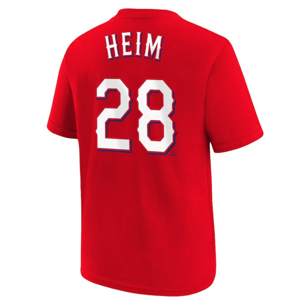 Jonah Heim Texas Rangers Nike Youth Name & Number T-Shirt - Red - Nike Discount