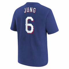 Josh Jung Texas Rangers Nike Youth Name & Number T-Shirt - Royal - Nike on Sale