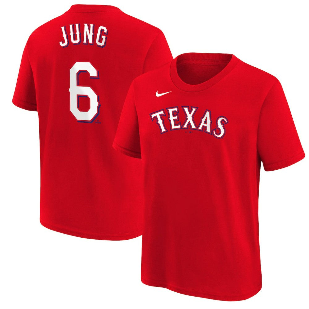 Josh Jung Texas Rangers Nike Youth Name & Number T-Shirt - Red - Nike Discount
