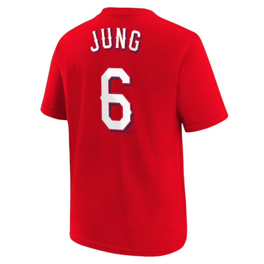 Josh Jung Texas Rangers Nike Youth Name & Number T-Shirt - Red - Nike Discount