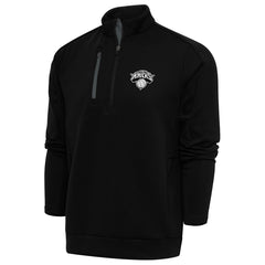 New York Knicks Antigua Metallic Logo Generation Quarter-Zip Top Black | New Era online