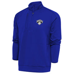 New York Knicks Antigua Metallic Logo Generation Quarter-Zip Top Blue | New Era online