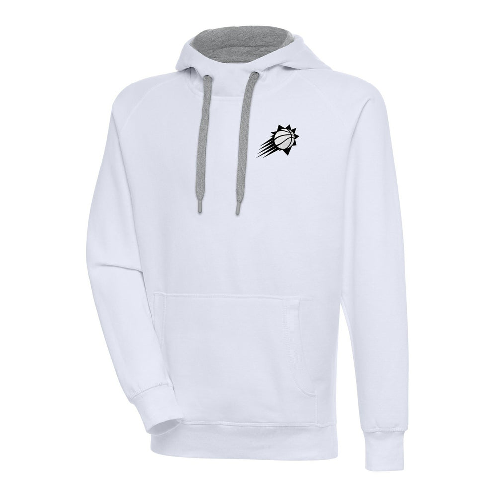 Phoenix Suns Antigua Metallic Logo Victory Raglan Pullover Hoodie White