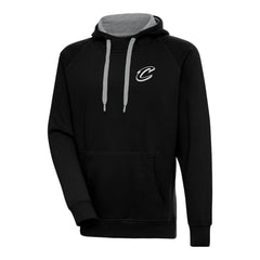Cleveland Cavaliers Antigua Metallic Logo Victory Raglan Pullover Hoodie Black
