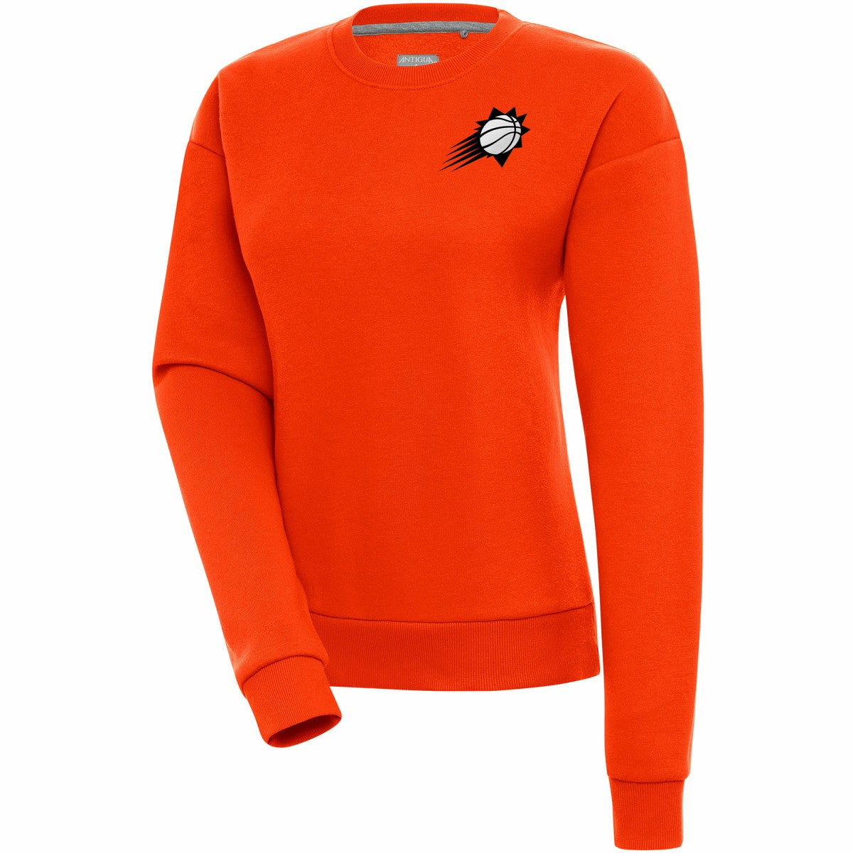 Phoenix Suns Antigua Women's Brushed Metallic Victory Pullover Sweatshirt - Orange
