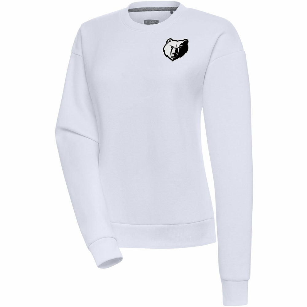 Memphis Grizzlies Antigua Women's Brushed Metallic Victory Pullover Sweatshirt - White