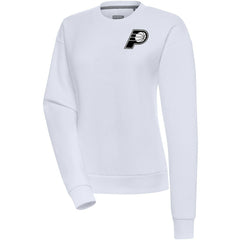 Indiana Pacers Antigua Women's Brushed Metallic Victory Pullover Sweatshirt - White