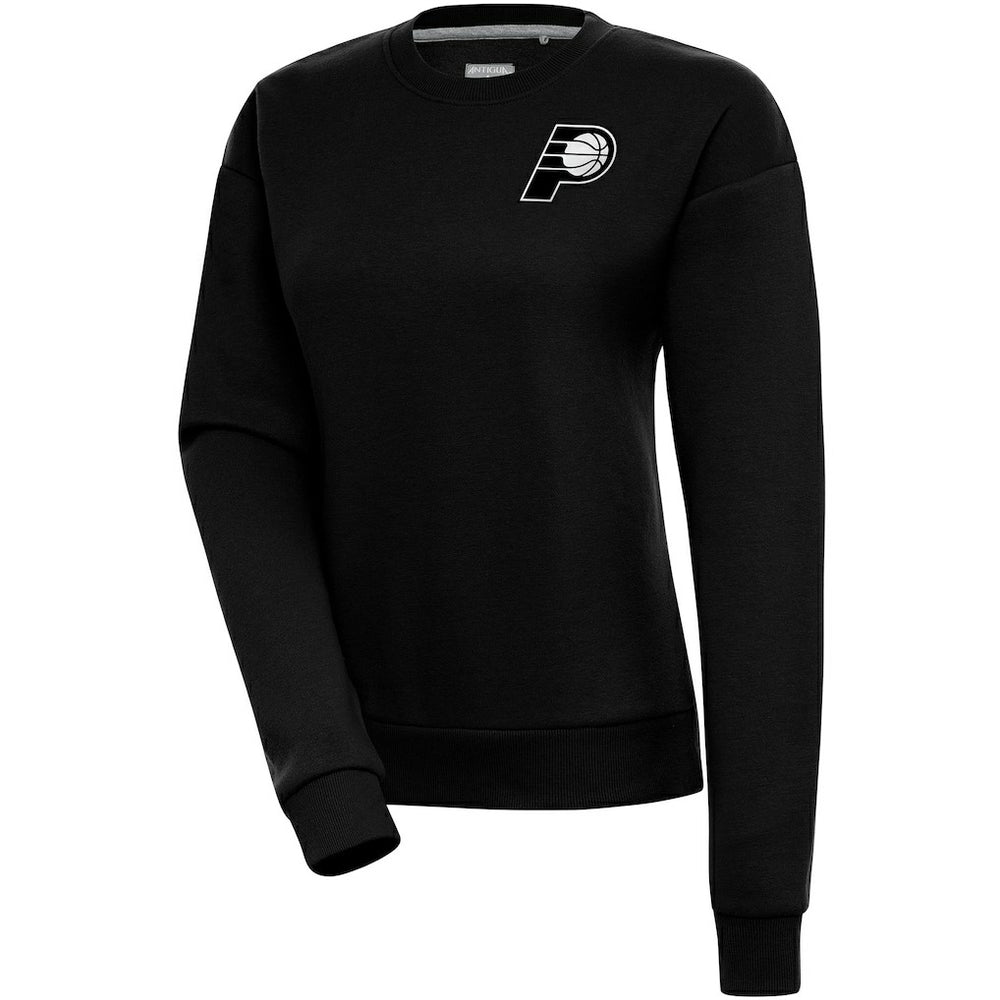 Indiana Pacers Antigua Women's Brushed Metallic Victory Pullover Sweatshirt - Black