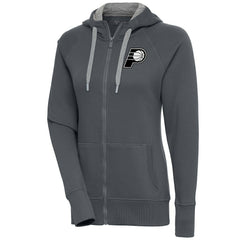 Indiana Pacers Antigua Women's Brushed Metallic Victory Full-Zip Hoodie - Charcoal