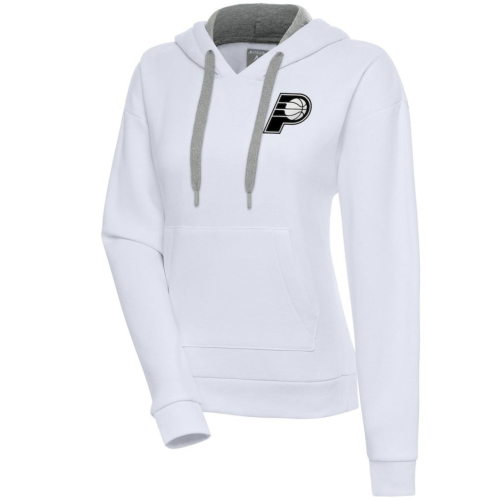 Indiana Pacers Antigua Women's Brushed Metallic Victory Pullover Hoodie - White