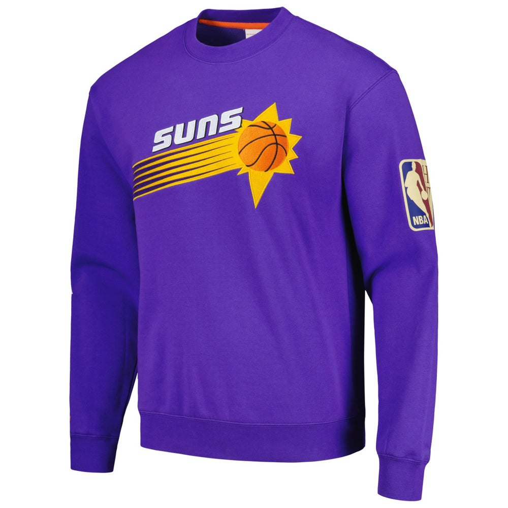 Phoenix Suns Hardwood Classics There and Back Pullover Sweatshirt Purple | Mitchell & Ness for sale