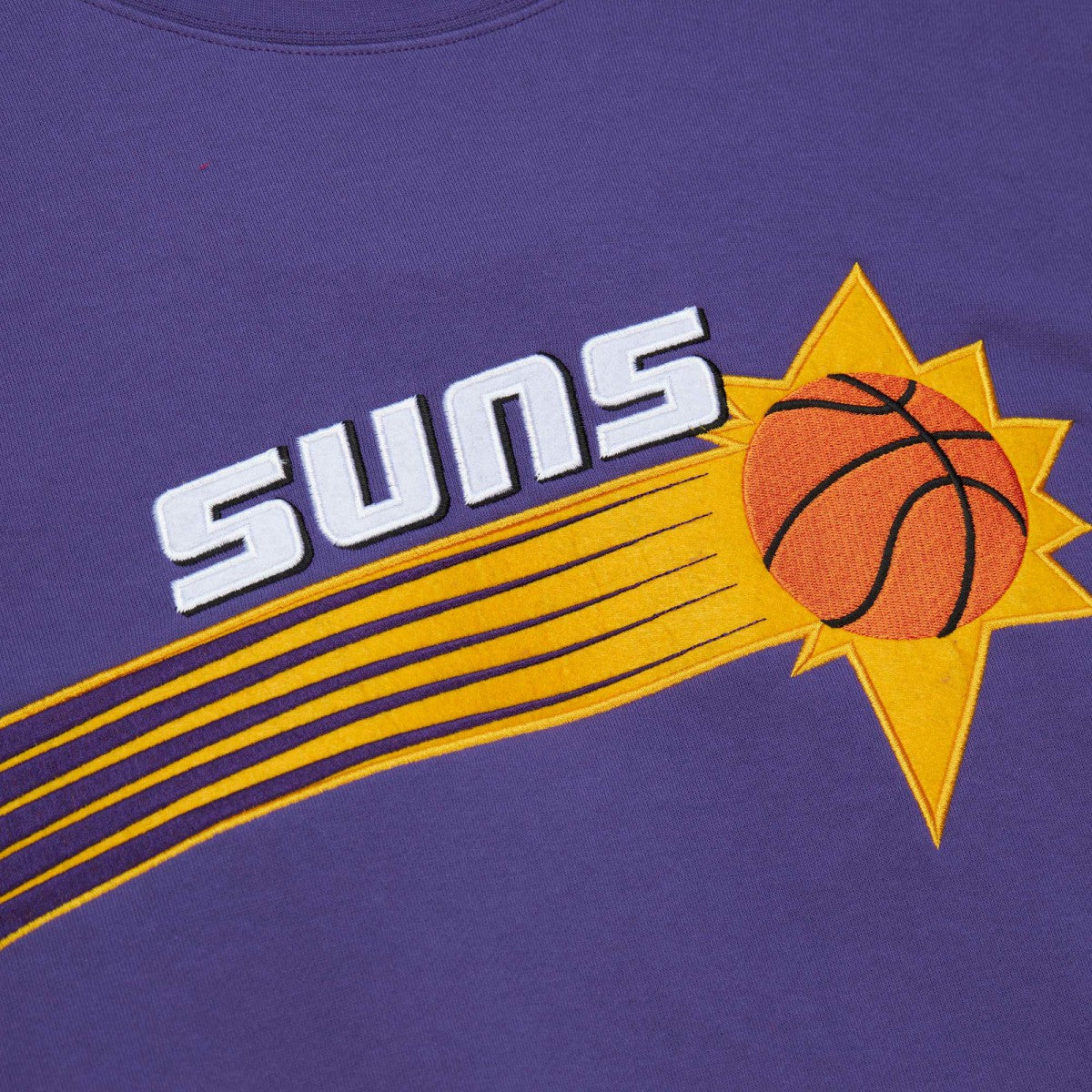 Phoenix Suns Hardwood Classics There and Back Pullover Sweatshirt Purple | Mitchell & Ness for sale
