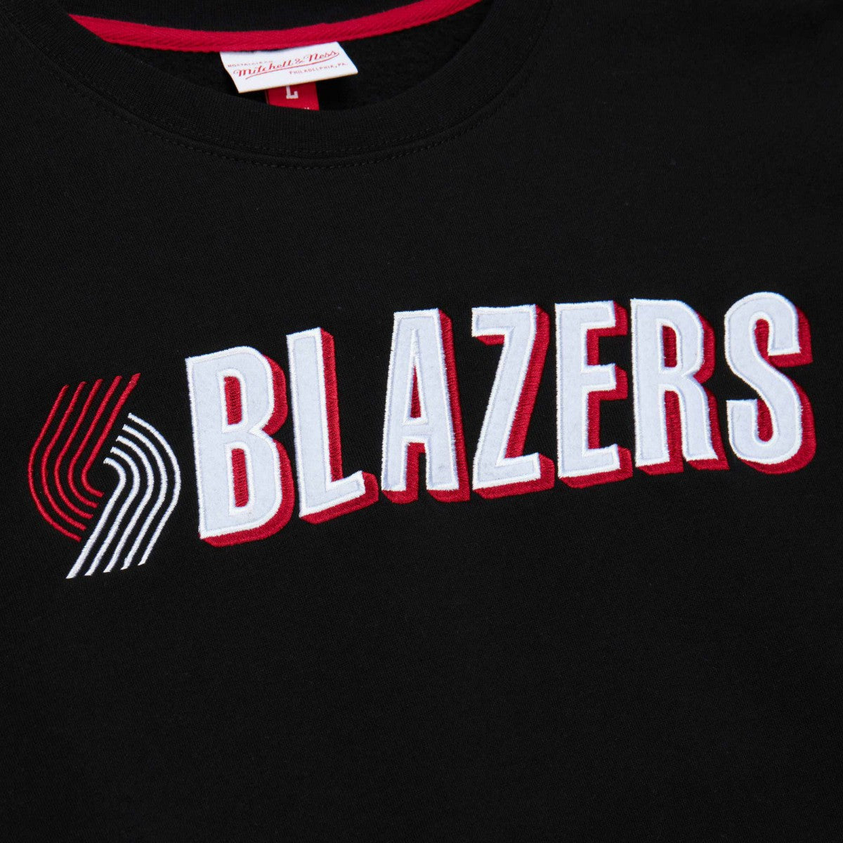 Portland Trail Blazers Hardwood Classics There and Back Pullover Sweatshirt Black | Mitchell & Ness outlet