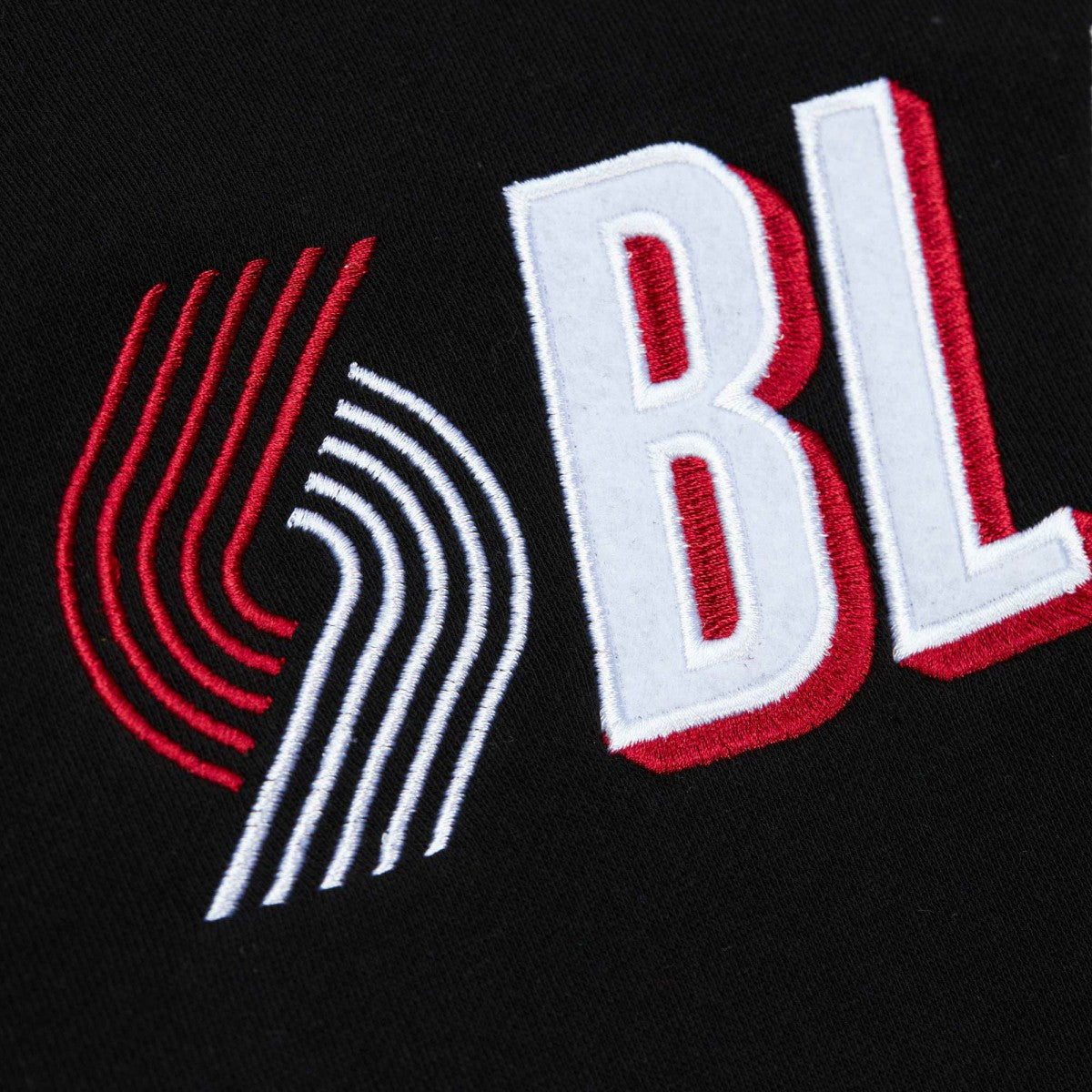 Portland Trail Blazers Hardwood Classics There and Back Pullover Sweatshirt Black | Mitchell & Ness outlet