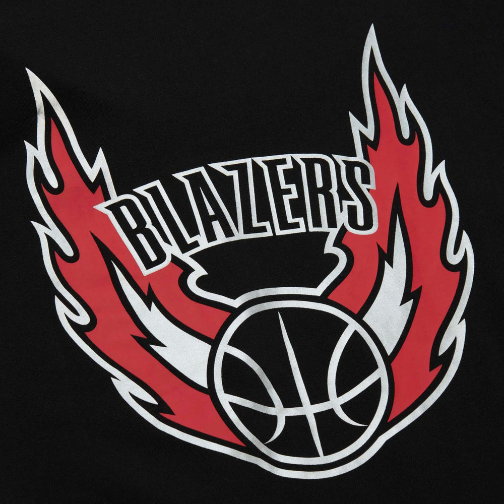 Portland Trail Blazers Hardwood Classics There and Back Pullover Sweatshirt Black | Mitchell & Ness outlet