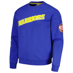 Golden State Warriors Hardwood Classics There and Back Pullover Sweatshirt for sale Royal | Mitchell & Ness Lifestyle