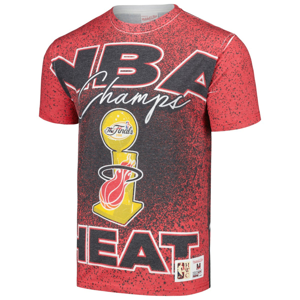 Miami Heat Hardwood Classics 2006 NBA Champions Champ City T-Shirt Red | Mitchell & Ness US