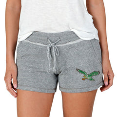 Philadelphia Eagles Concepts Sport Women's Mainstream Terry Lounge Shorts Gray