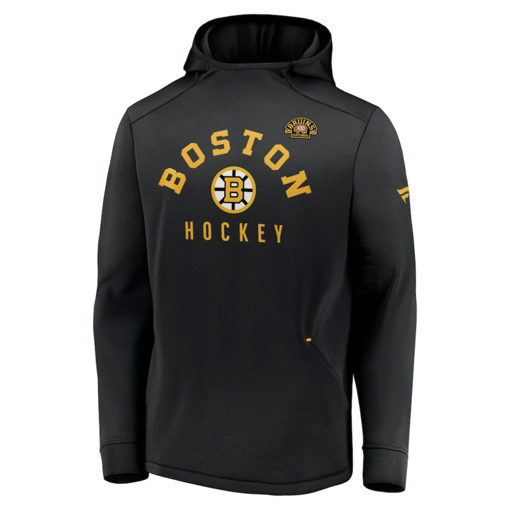 Boston Bruins Fanatics Centennial Lockup Authentic Pro Pullover Hoodie - Black - NHL 200831141