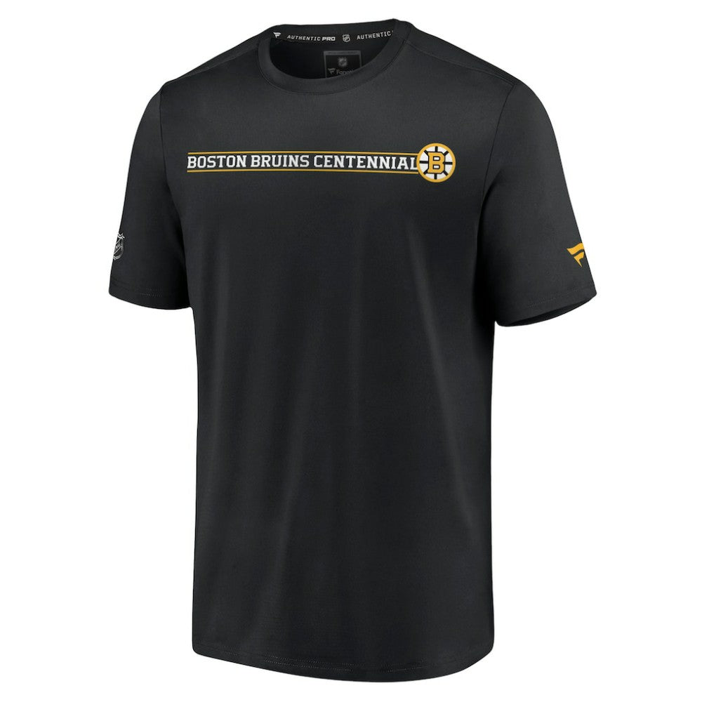 Boston Bruins Fanatics Authentic Pro Centennial Banner T-Shirt - Black - NHL 200831146