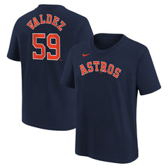 Framber Valdez Houston Astros Nike Youth Name & Number T-Shirt - Navy - Nike on Sale