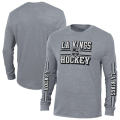 Los Angeles Kings Champion Tri-Blend Dual-Stripe Long Sleeve T-Shirt - Heather Gray - NHL 200838136