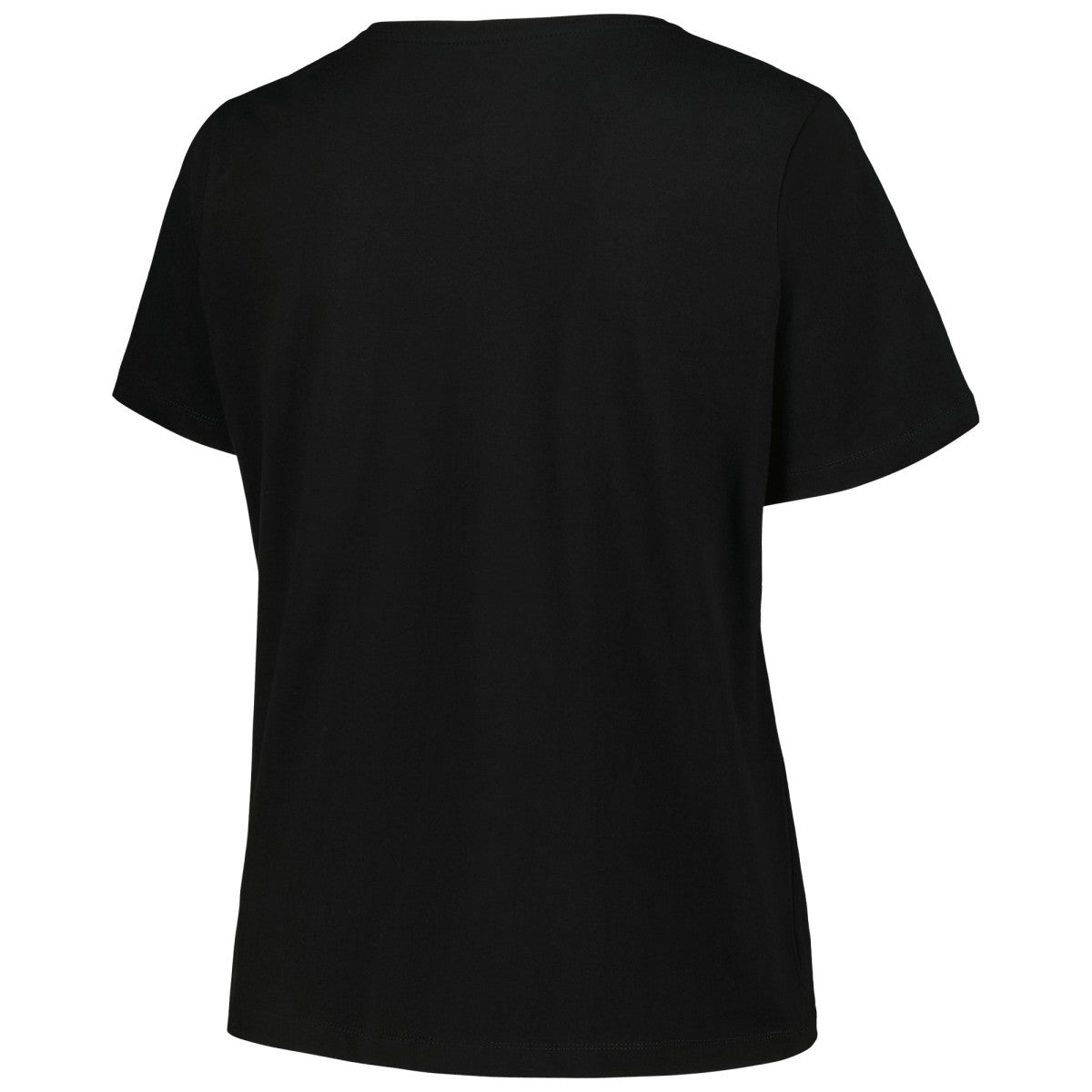 Milwaukee Bucks Profile Women's Plus Size Arch Over Logo V-Neck T-Shirt Black