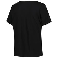 San Antonio Spurs Profile Women's Plus Size Arch Over Logo V-Neck T-Shirt Black