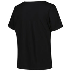 Golden State Warriors Profile Women's Plus Size Arch Over Logo V-Neck T-Shirt Black