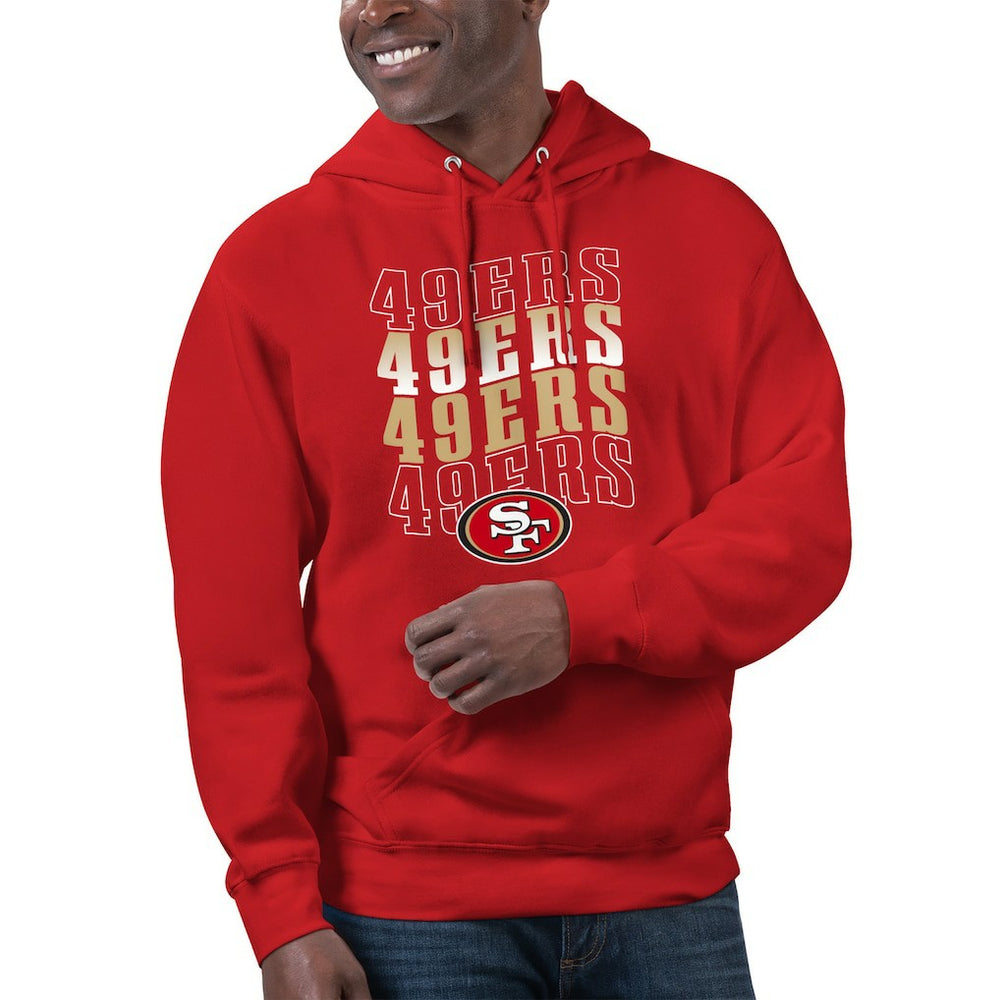San Francisco 49ers Starter Unisex Name Drop Logo Pullover Hoodie Scarlet