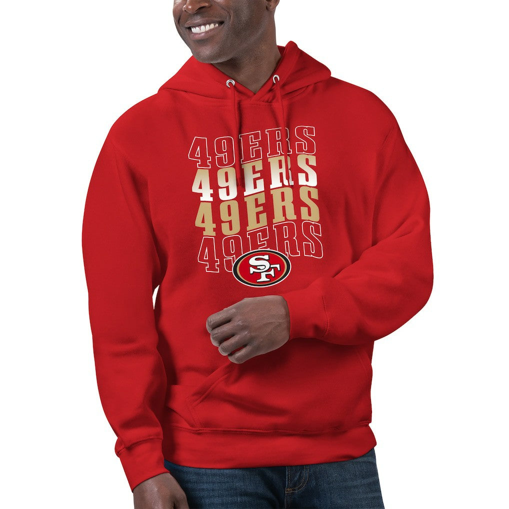 San Francisco 49ers Starter Unisex Name Drop Logo Pullover Hoodie Scarlet