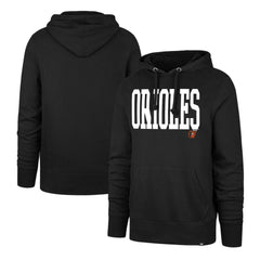 Baltimore Orioles '47 Dime Headline Pullover Hoodie - Black - 47 brand Sale