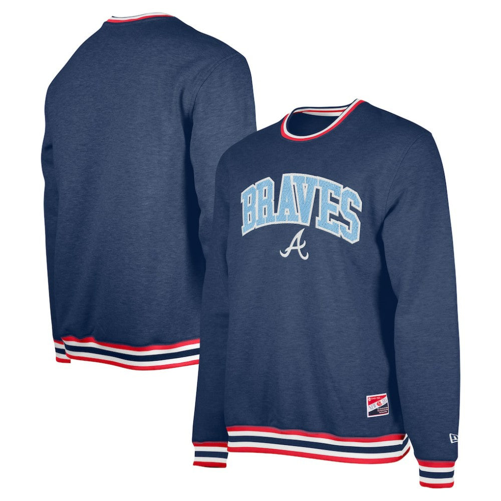 Atlanta Braves New Era Pullover Sweatshirt - Navy - New Era Online