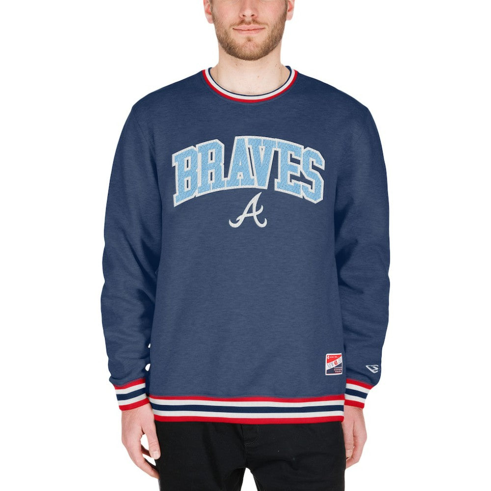 Atlanta Braves New Era Pullover Sweatshirt - Navy - New Era Online