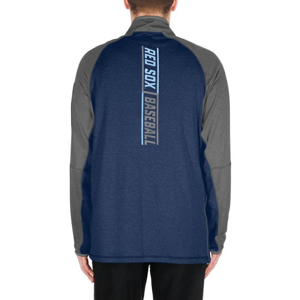 Boston Red Sox New Era Father's Day Raglan Quarter-Zip Top - Navy - New Era on Sale