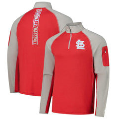 St. Louis Cardinals New Era Father's Day Raglan Quarter-Zip Top - Red - New Era Online