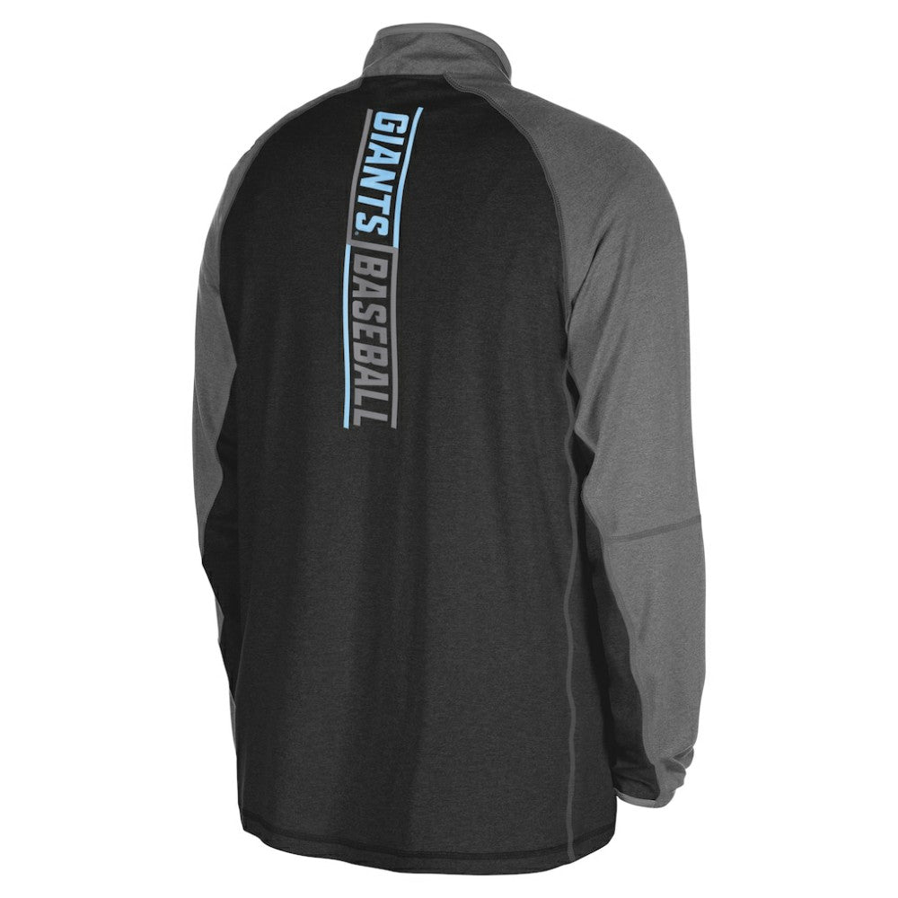 San Francisco Giants New Era Father's Day Raglan Quarter-Zip Top - Black - New Era Online