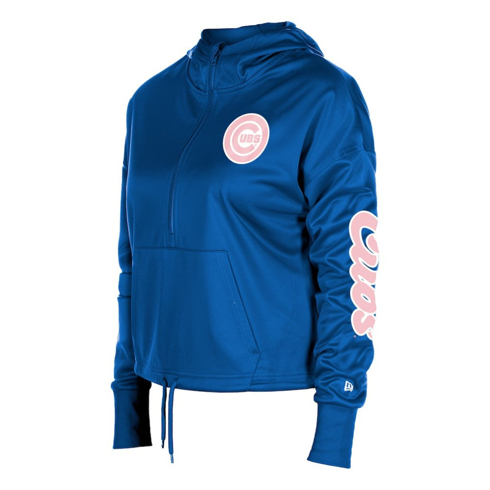 Chicago Cubs New Era Women's Half-Zip Hoodie - Royal - New Era on Sale
