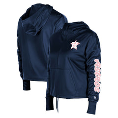 Houston Astros New Era Women's Half-Zip Hoodie - Navy - New Era Sale