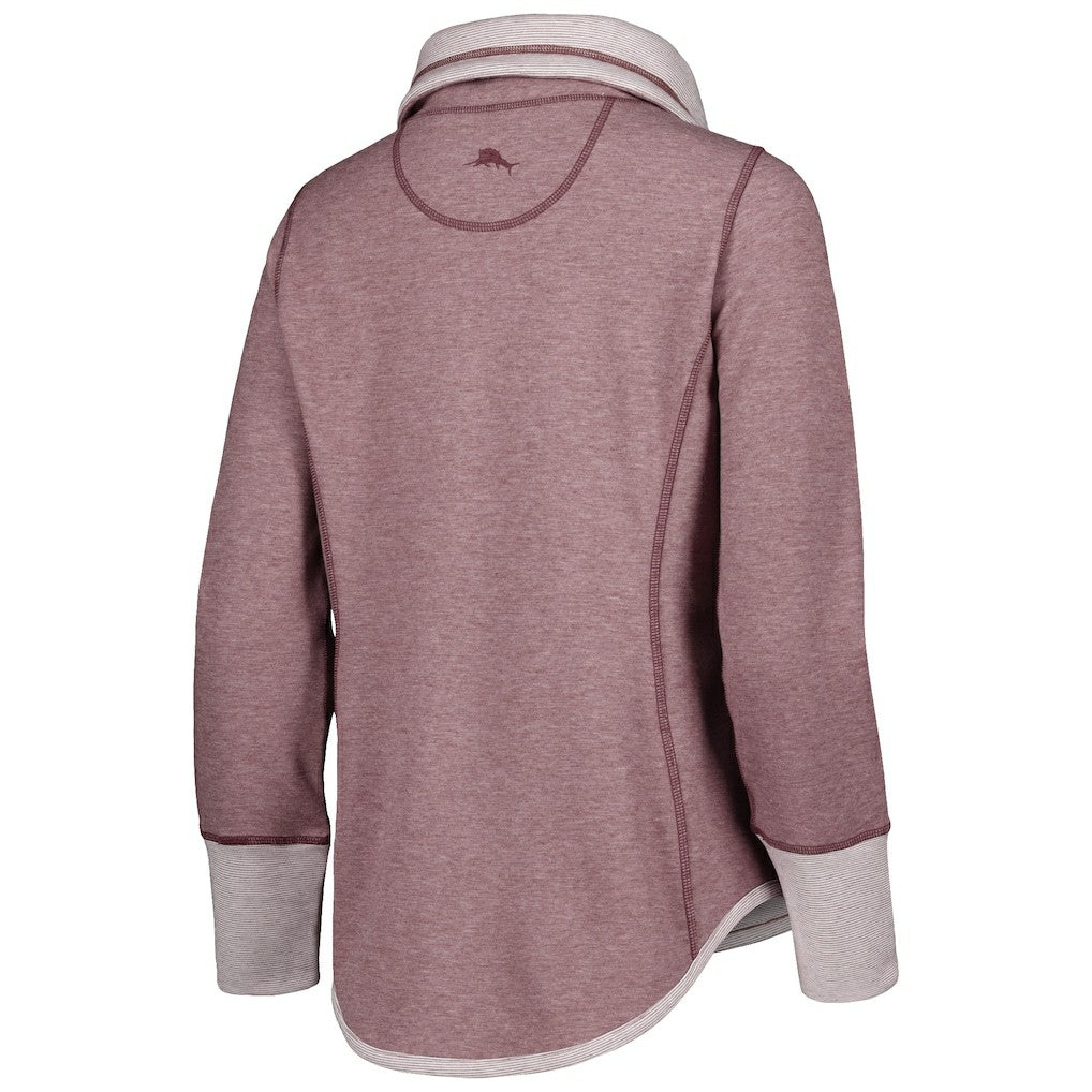 Washington Commanders Women's Sport Sun Fade Full-Zip Sweatshirt Burgundy
