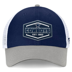 Fanatics Dallas Cowboys Bench Trucker Adjustable Hat Navy/Gray