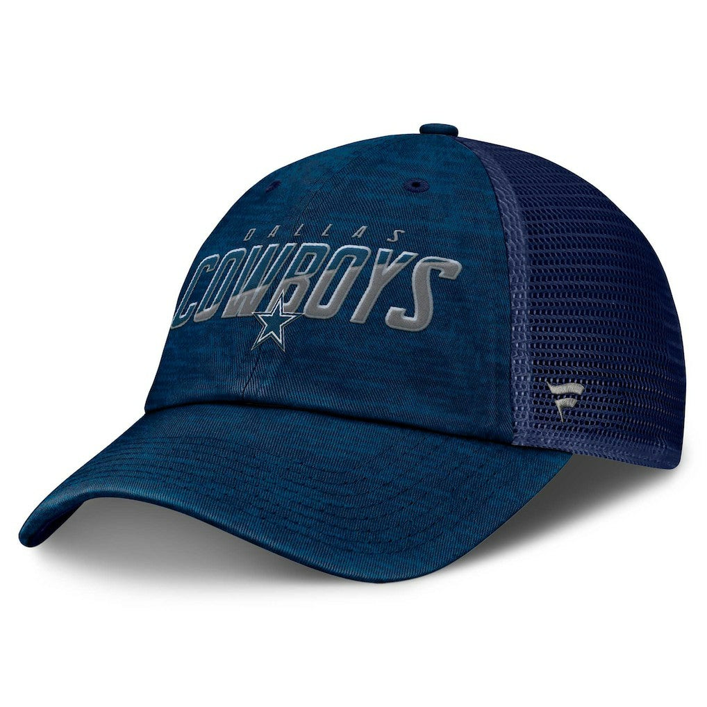 Fanatics Dallas Cowboys Fundamentals Challenge Trucker Adjustable Hat Navy