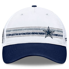 Fanatics Dallas Cowboys Fundamentals Flawless Stripe Trucker Adjustable Hat White/Navy