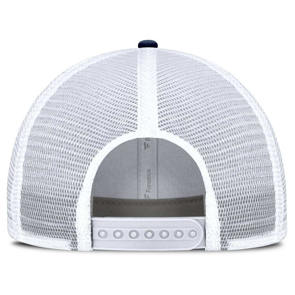 Fanatics Dallas Cowboys Fundamentals Flawless Stripe Trucker Adjustable Hat White/Navy