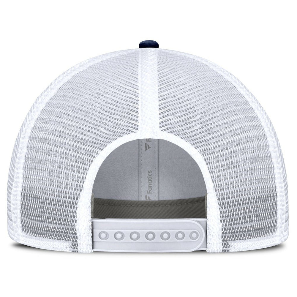 Fanatics Dallas Cowboys Fundamentals Flawless Stripe Trucker Adjustable Hat White/Navy