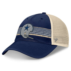 Fanatics Dallas Cowboys Retro Fundamentals Stripes Trucker Adjustable Hat Navy/Natural