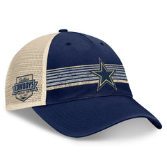 Fanatics Dallas Cowboys Fundamentals Stripes Trucker Adjustable Hat Navy/Natural