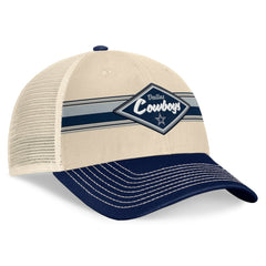 Fanatics Dallas Cowboys Fundamentals Diamond Stripes Trucker Adjustable Hat Stone/Navy